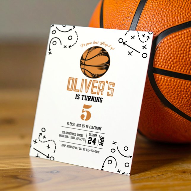 Basketbollens moderna taktik - födelsedag Inbjudan (Skapare uppladdad)