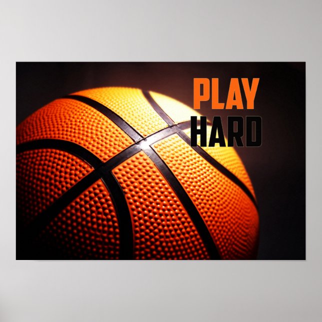 Basketbollens motivation - spela hårt av storeman poster (Framsidan)