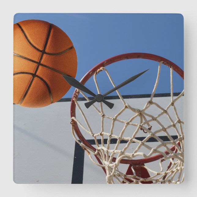Basketbollens poängpunkter, fyrkantig klocka (Framsida)