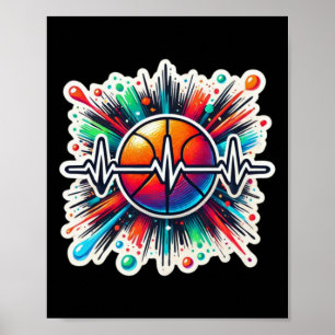 Basketbollens pulsslag - Perfekt för sport Poster