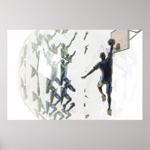 Basketbollens reflektion poster