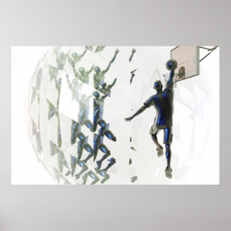 Basketbollens reflektion poster