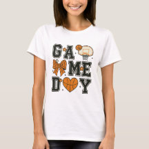 Basketbollens speldag T-Shirt-design med plats och