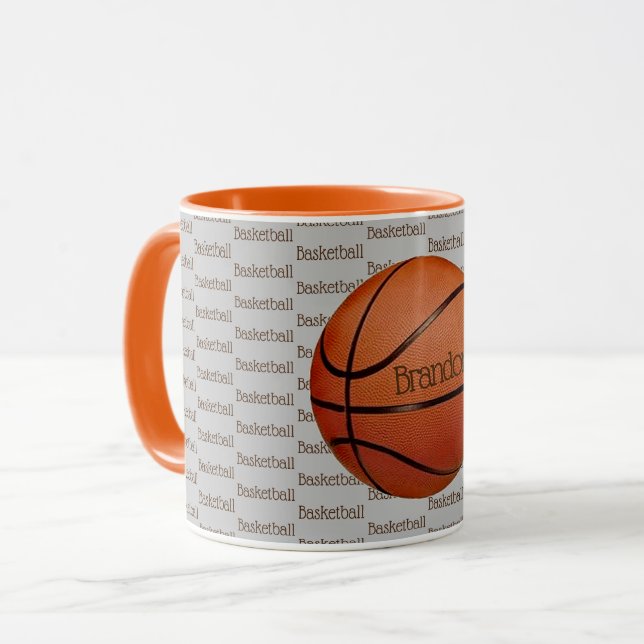 Basketbollens textredigeringskopia Mugg (Framsida vänster)