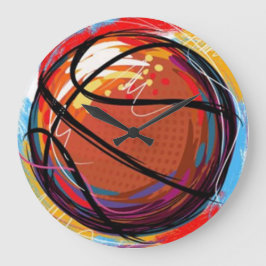 Basketbollens väggklocka
