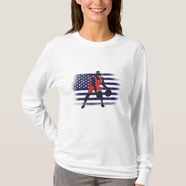 Basketbollfans tröja USA Flagga (Framsida)