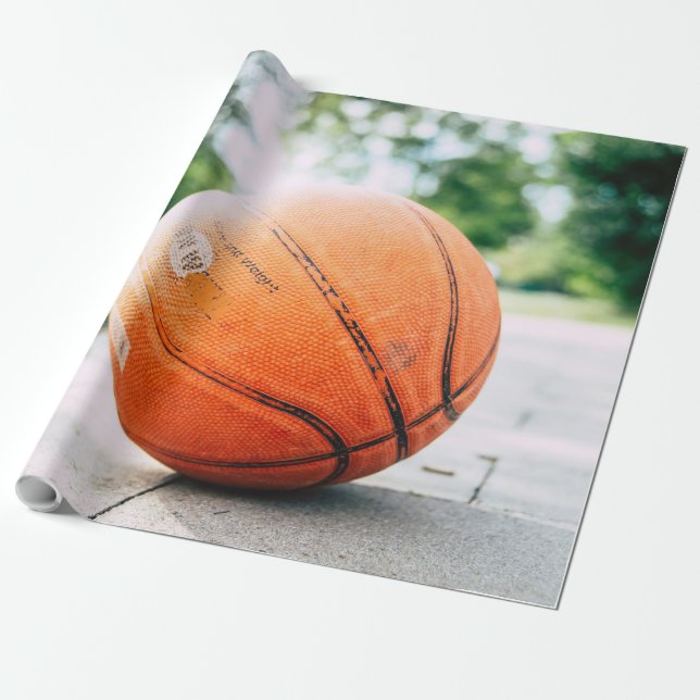 Basketbollgåva Presentpapper (Utrullad)
