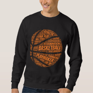 Basketbollgåva till pojkar, flickor, manar och kvi lång ärmad tröja
