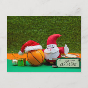 Basketbollkort med Jultomten Vykort