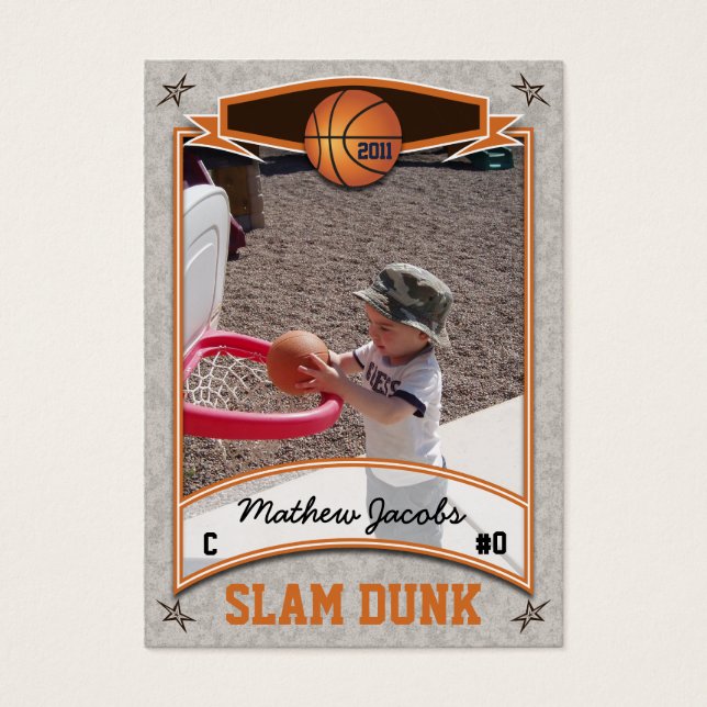 Basketbollkort Visitkort (Framsidan)