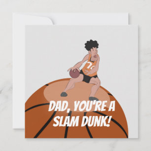 Basketbollkortet slam dunk Pappa Julkort