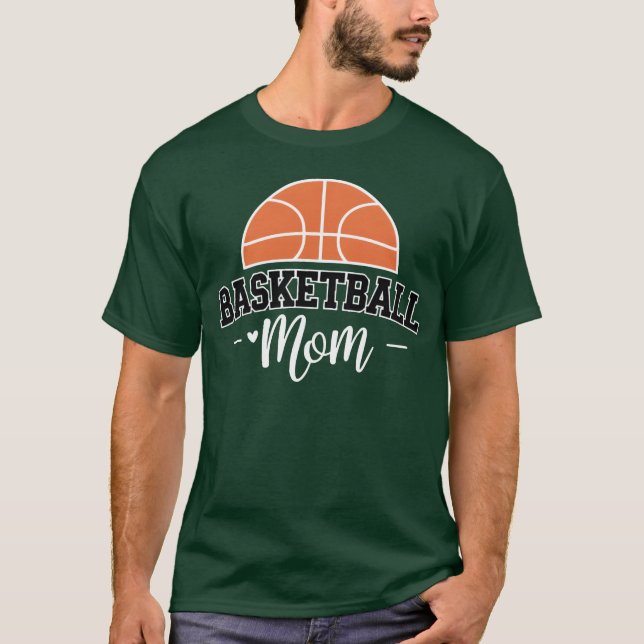 Basketbollmamma stolt sportmamma present t shirt (Framsida)
