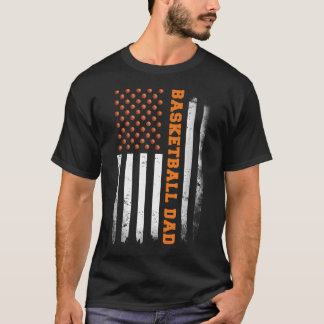 Basketbollpappa Usa Usa-flagga Basketboll T Shirt