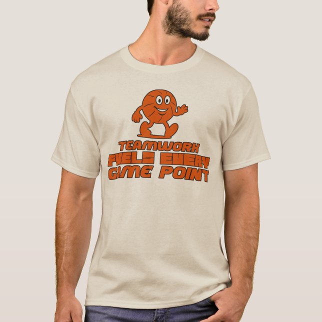 Basketbollplan Krossar Design T Shirt (Framsida)