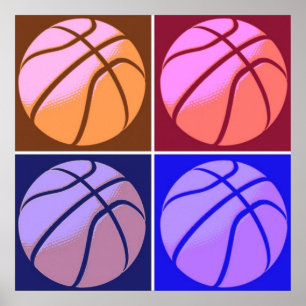 Basketbollplansutskrift Poster