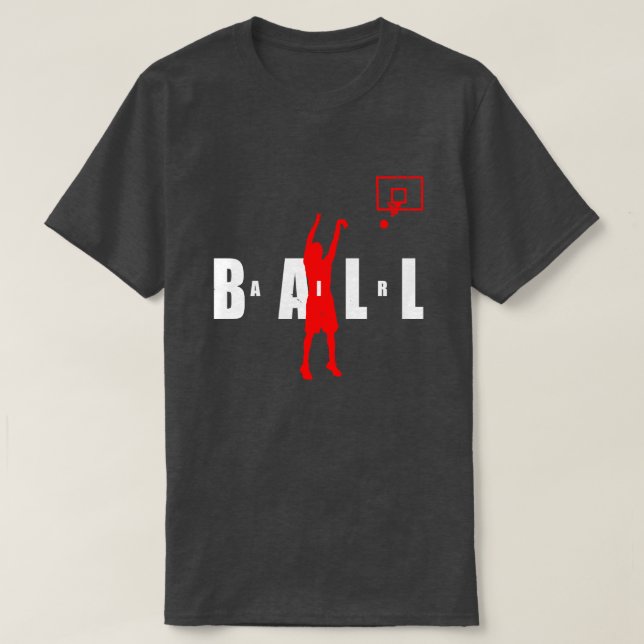 BasketbollPM för Basketba i luft-Boll T Shirt (Design framsida)