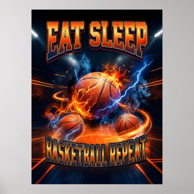 Basketbollposter - Vintage 90-tal Bootleg Sport Poster (Framsidan)