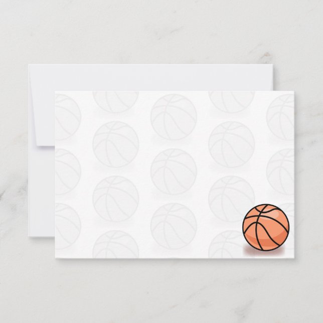 Basketbollsbollar tomma anteckningskort (Framsida)