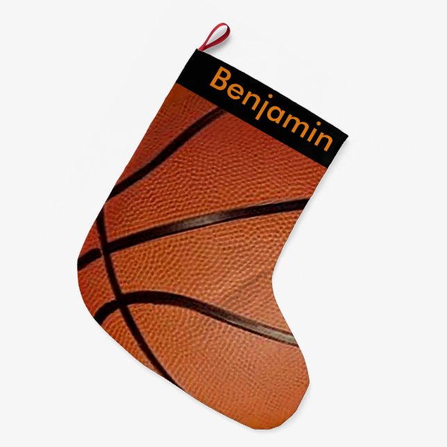 Basketbollsdesign - stor julklapp julstrumpa (Framsidan (Hängande))