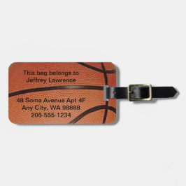 Basketbollsdesignens resagemärken bagagebricka