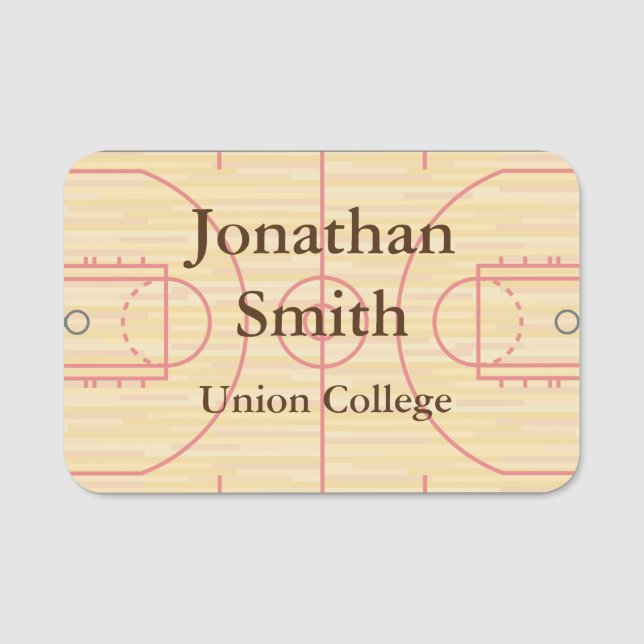 Basketbollsdomstolen Design Namn bricka Namnbricka (Framsida)