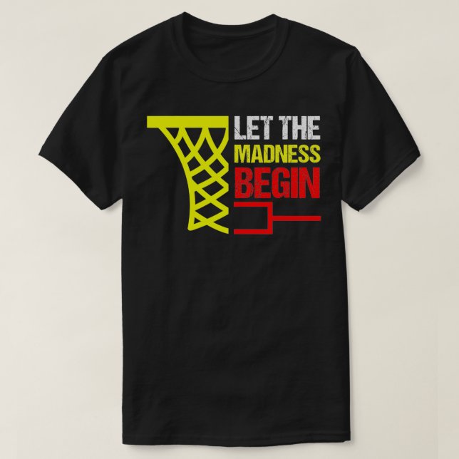 Basketbollsgåva - låt den Galenheta start2 T Shirt (Design framsida)