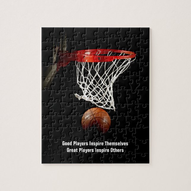Basketbollsinspirationsoffertspelare Pussel (Vertikal)