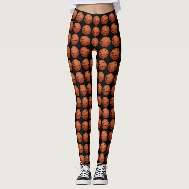 Basketbollskonstruktion - allt-över-skrivarkopplin leggings (Framsida)