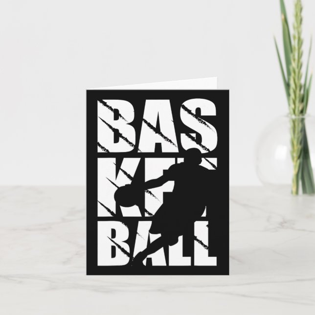 Basketbollskonstruktion för basketspelare och Bask Kort (Framsida)