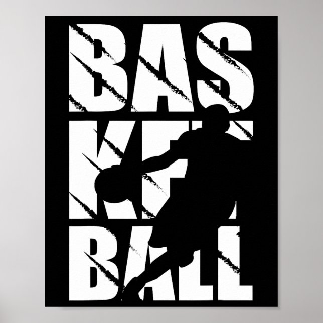 Basketbollskonstruktion för basketspelare och Bask Poster (Framsidan)