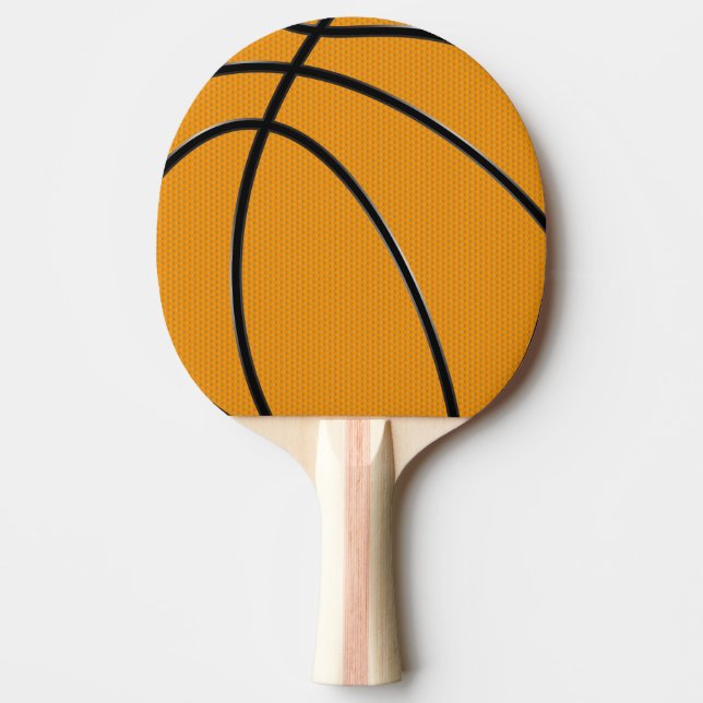 Basketbollskonstruktion i Orange och svart Pingisracket (Framsidan)
