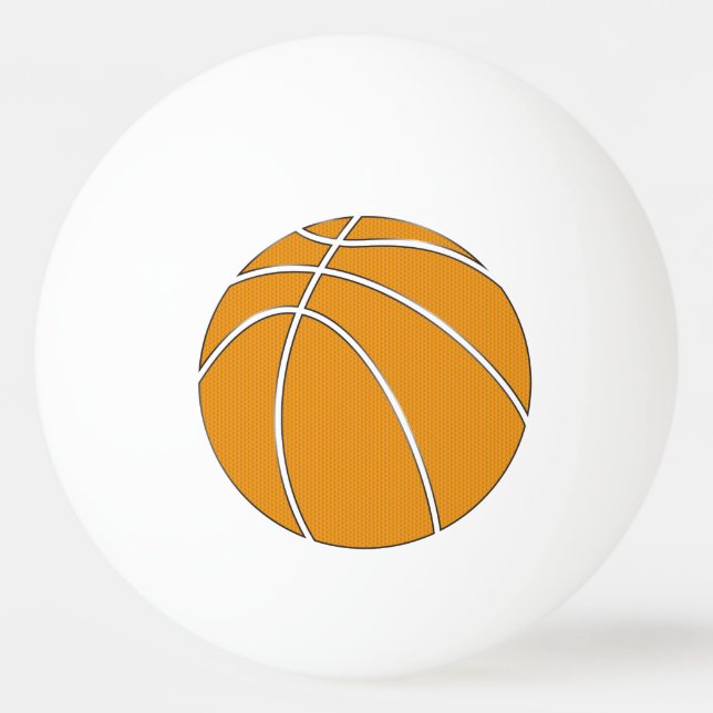 Basketbollskonstruktion i traditionell Orange och  Pingisboll (Framsidan)