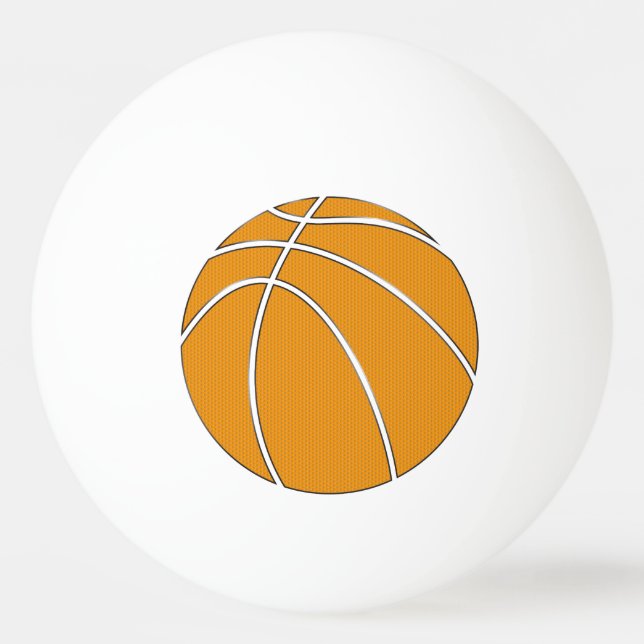 Basketbollskonstruktion i traditionell Orange och  Pingisboll (Framsidan)