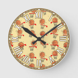 Basketbollskonstruktion Rund Klocka