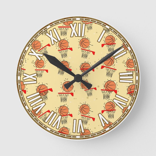 Basketbollskonstruktion Rund Klocka (Framsida)