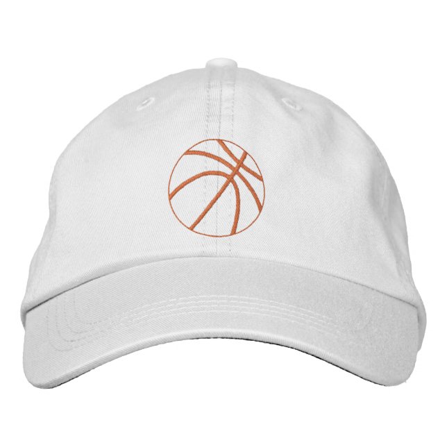 Basketbollskontur Broderad Keps (Framsida)
