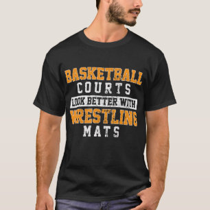 Basketbollskurarna ser bättre ut med brottningsma t shirt