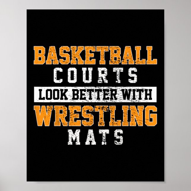 Basketbollskurarna ser bättre ut med brottningsmat poster (Framsidan)