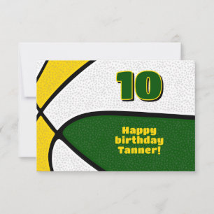basketbollslaget grattis på födelsedagen grönt gul kort