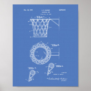 Basketbollsmålet 1951 Patentbild Poster
