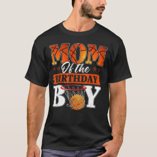 Basketbollsmamma till födelsedagspojken familj t shirt