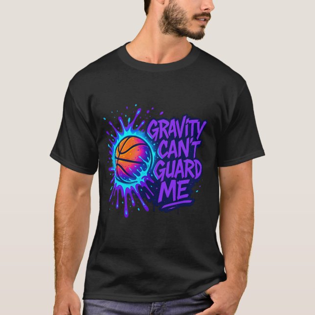 Basketbollsoffert - Gravity kan inte skydda mig T Shirt (Framsida)