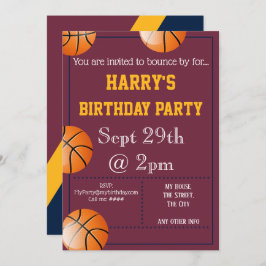 Basketbollspartiets inbjudan redigerbar