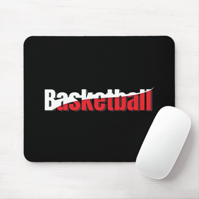Basketbollspelare Abstrakt Svisch - Ordkonst Musmatta (Med mus)