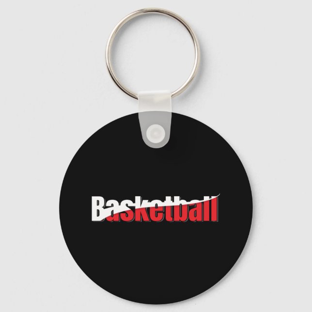 Basketbollspelare Abstrakt Svisch - Ordkonst Nyckelring (Framsida)
