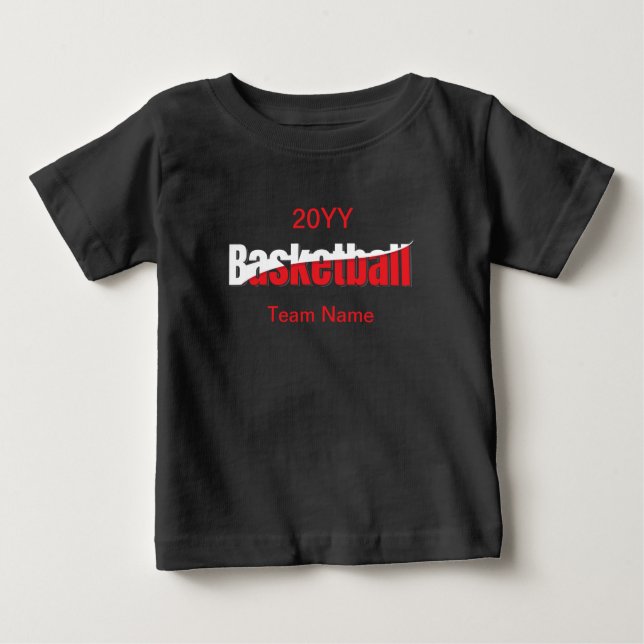 Basketbollspelare Abstrakt Svisch - Ordkonst T Shirt (Framsida)