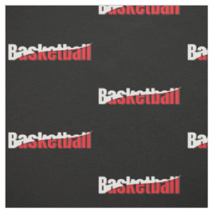 Basketbollspelare Abstrakt Svisch - Ordkonst Tyg