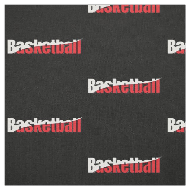Basketbollspelare Abstrakt Svisch - Ordkonst Tyg (Provkarta)