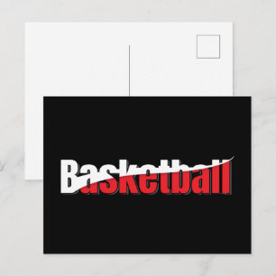 Basketbollspelare Abstrakt Svisch - Ordkonst Vykort