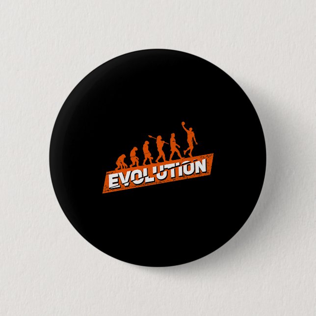 Basketbollspelare Evolution Present Illustration Knapp (Framsida)